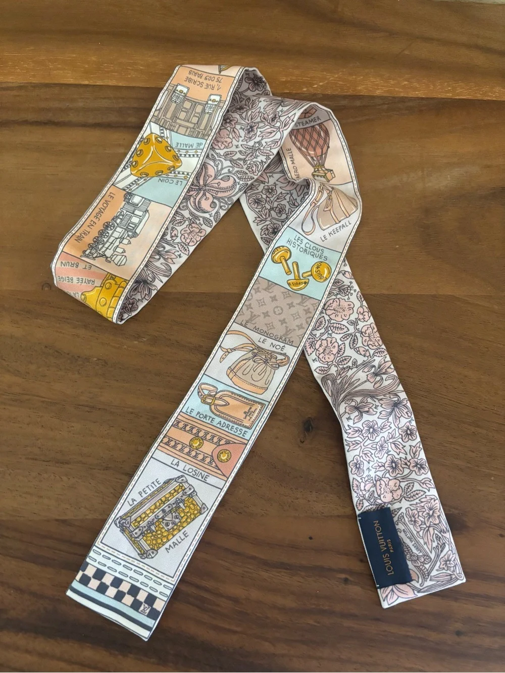 Louis Vuitton Silk Jeu De Louis BB Bandeau Pink